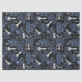 Kaas Zilver en Blauw ID784 Tissuepapier (Voorkant)