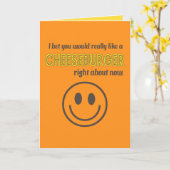 Kaasachtige Humor Kaart (Gele Bloem)