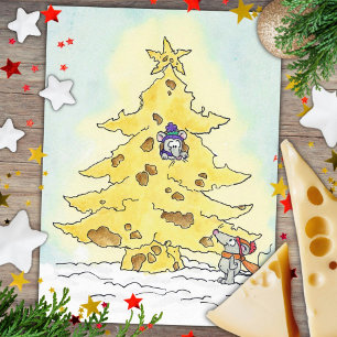 Kaasachtige kerstkaart van Nicole Janes Feestdagenkaart