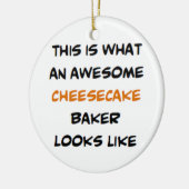 kaasbakker, geweldige keramisch ornament (Links)