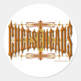 Kaaskoppen Metaal Ronde Sticker