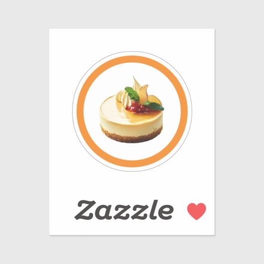 Kaastaart zoet sticker (Vel)