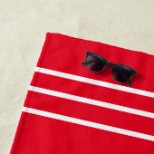 Kaastal Red Anchor Nautical Monogram Name Bath Tow Strandlaken (In situ)