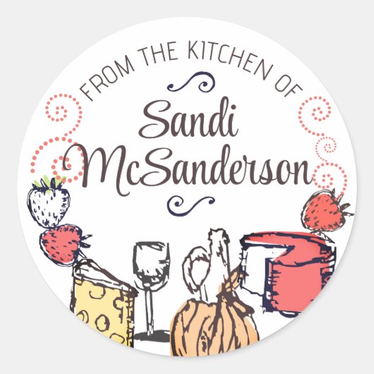 Kaasvruchtenwijn uit mijn keuken sticker (Voorkant)