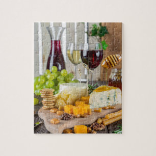 Kaaswijn honingnoten Druiven Crackers Voedsel Legpuzzel