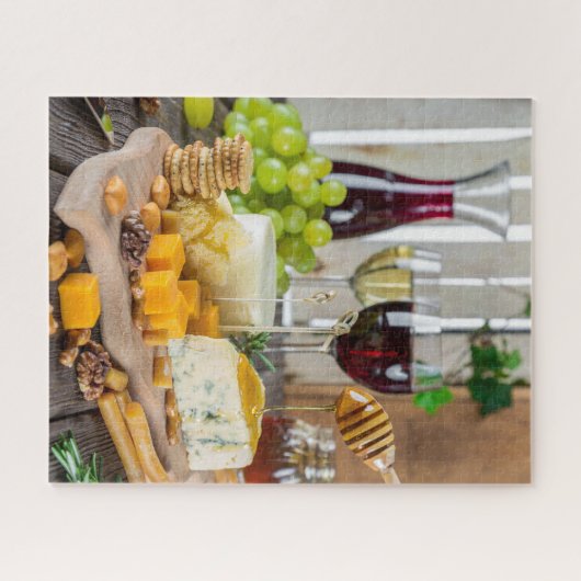Kaaswijn honingnoten Druiven Crackers Voedsel Legpuzzel (Horizontaal)