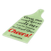 Kaaswijn Humor Groen Glas Snijplank (Hoek)