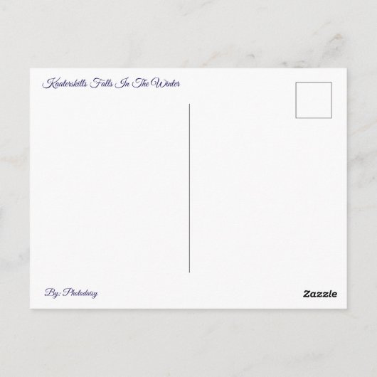 KaaterSkills Chute En Hiver Carte Postale (Dos)