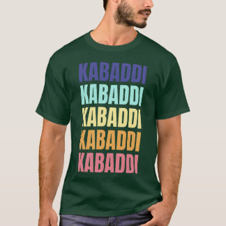 Kabaddi Vintage Kleurrijke Sport grappig T-shirt