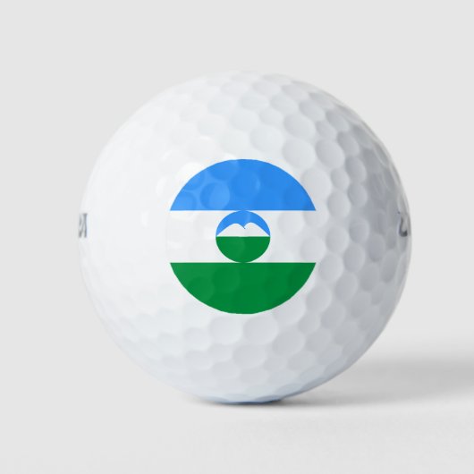 Kabardino Balkaria Vlag Golfballen (Voorkant)