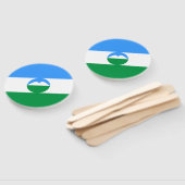 Kabardino Balkaria Vlag Handwaaier (Niet-gemonteerd)