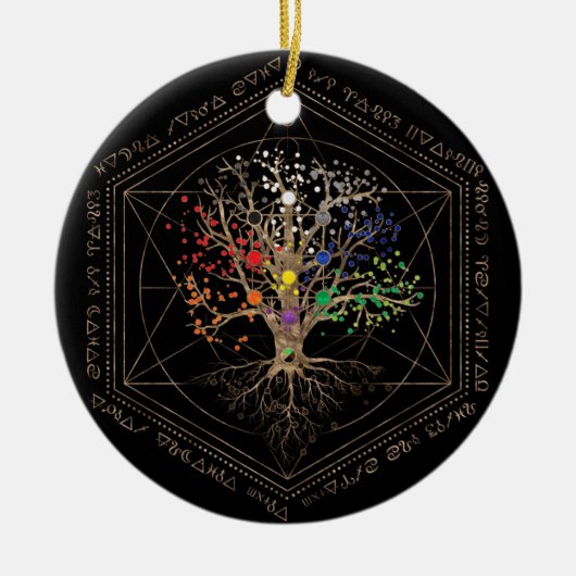 Kabbalah De boom van het leven Keramisch Ornament (Voorkant)