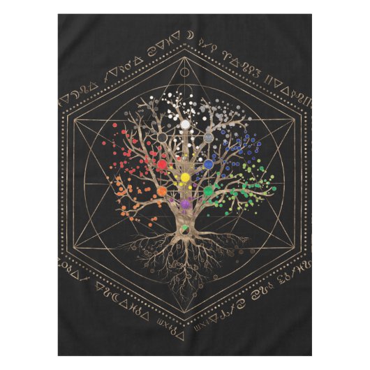 Kabbalah De boom van het leven Tafelkleed (Voorkant)