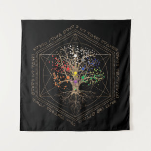 Kabbalah de boom van het leven wandkleed