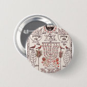 Kabbalah Design Ronde Button 5,7 Cm (Voorkant /achterkant)