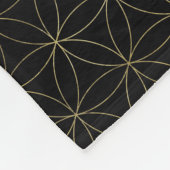 Kabbalah The Tree Gold on Black Fleece Deken (Hoek)
