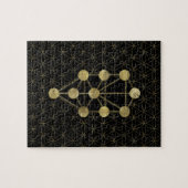 Kabbalah The Tree Gold on Black Legpuzzel (Horizontaal)