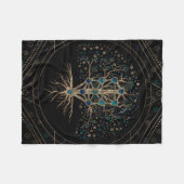 Kabbalah The Tree of Life Marble and Gold Fleece Deken (Voorkant (Horizontaal))