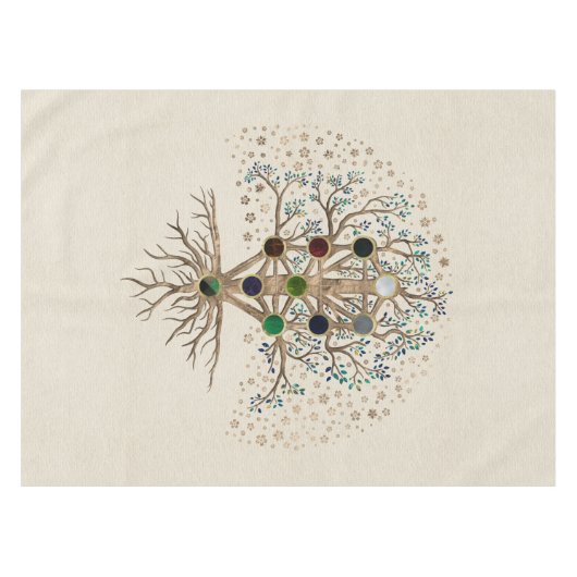 Kabbalah The Tree of Life on canvas Tafelkleed (Voorkant (Horizontaal))