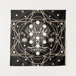 Kabbalah The Tree of Life Sacred Geometry Ornament Wandkleed