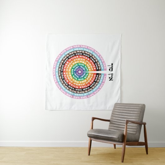 Kabbalistische creatie - Hebreeuws Queer Sefirot Wandkleed (In Situ (horizontaal))