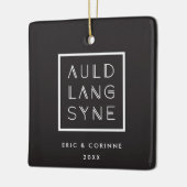 Kabel Auld Lang Syne Holiday Ornament - Wit (Links)