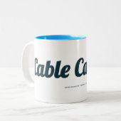 Kabelauto! witte mok (Voorkant links)