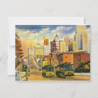 kabelbanen op San Francisco Hill Briefkaart