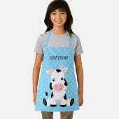 Kabeljauw Blue Polka Dot Personated Kinder Schort (Insitu)