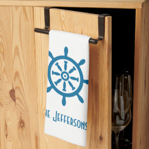 Kabeljauw, hoofdscheepskapitein, wiellijnen theedoek