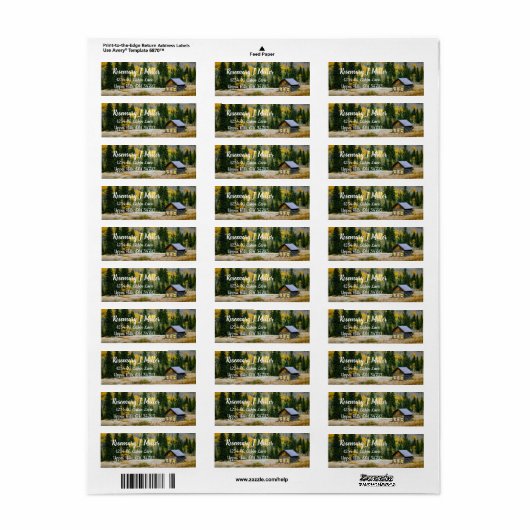 Kabeljauw-label retouradres etiket (Full Sheet)