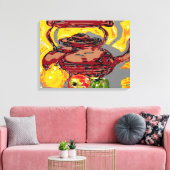 Kabeljauw met fruit canvas afdruk (Insitu (Woonkamer))