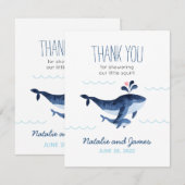 Kabeljauw onder het Baby shower Zee Bedankkaart (Voorkant / Achterkant)