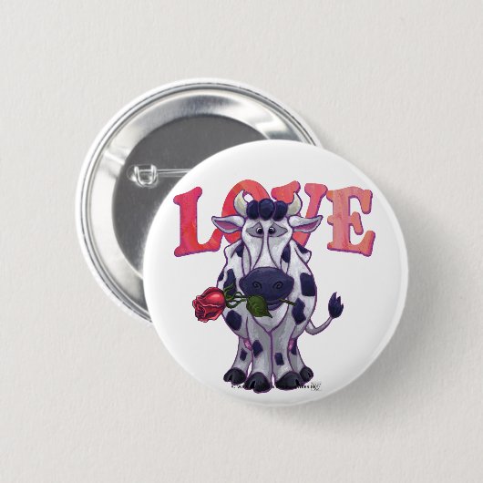 Kabeljauw-Valentijnsdag Ronde Button 5,7 Cm (Voorkant /achterkant)