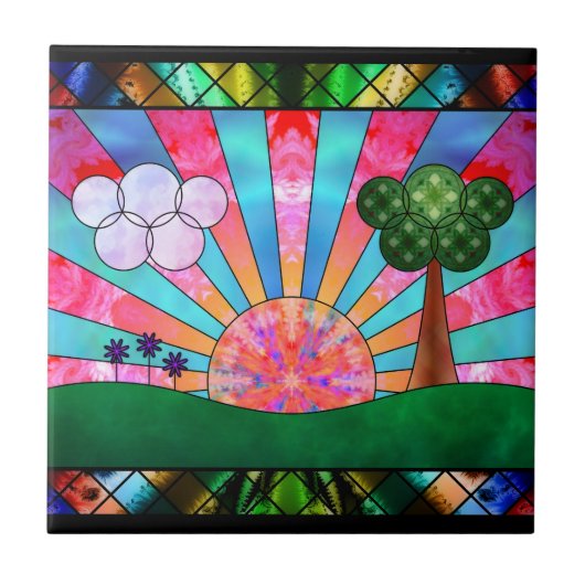 Kabeljauw van de droog van de zon / Trivet Tegeltje (Voorkant)