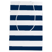 Kabeljauw van marinesblauwe cape en Stripes Medium Cadeauzakje (Achterkant)