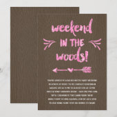 Kabelkoorts | Rustische Chic Bachelorette Party Kaart (Voorkant / Achterkant)