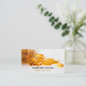 Kabelleverolie, gezondheidswinkel visitekaartje (Staand voorkant)