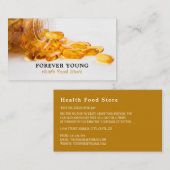 Kabelleverolie, gezondheidswinkel visitekaartje (Voorkant / Achterkant)