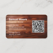 Kabinet Makers Carpenter Sample Visitekaartje (Voorkant)