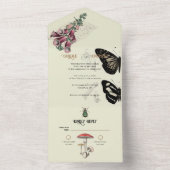 Kabinet van Curiositeiten in één enkele trouwuitno All In One Uitnodiging (Binnen)