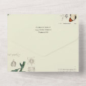 Kabinet van Curiositeiten in één enkele trouwuitno All In One Uitnodiging (Achterkant)