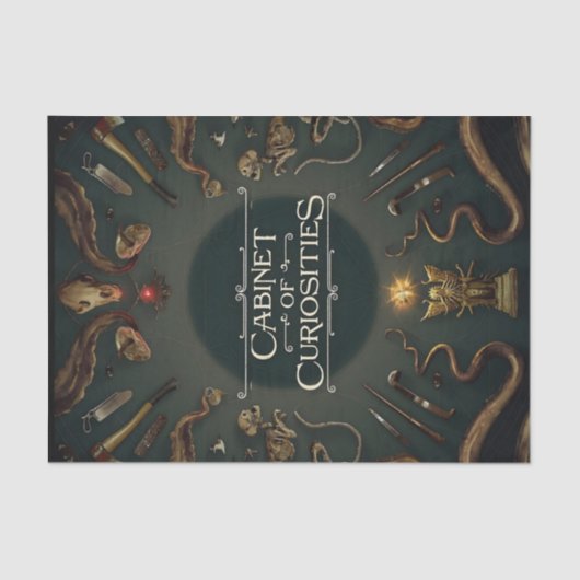Kabinet van het Poster van de Curiosities Tissuepapier (Voorkant)