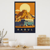 Kaboel, Afghanistan Vintage Travel Poster (Keuken)
