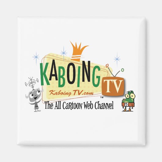 KaboingTV Vierkante magneet (Voorkant)