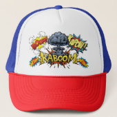 Kaboom Bam Wham Boom Comic Book Casquette de baseb (Devant)