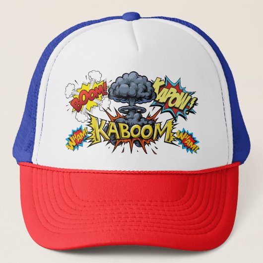 Kaboom Bam Wham Boom Comic Book Casquette de baseb (Devant)