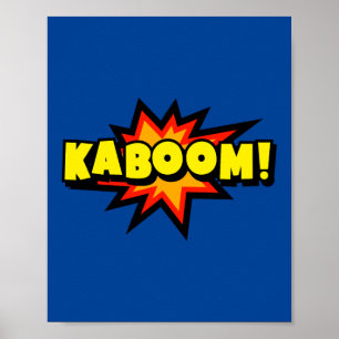 Kaboom! Bold Pop Art Comic Explosion Poster