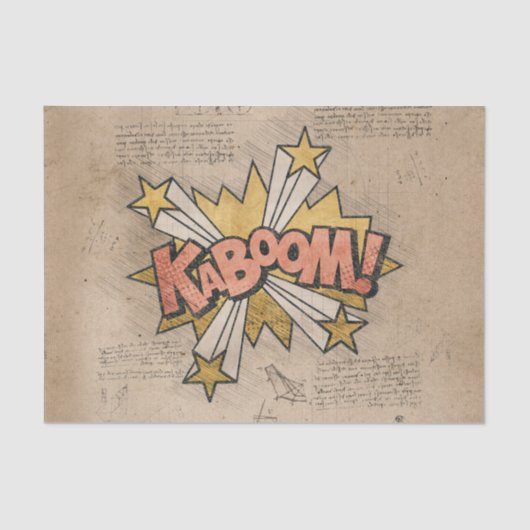 KABOOM!  stripboek Steampunk Pop Tissuepapier (Voorkant)