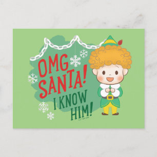 Kabouter Buddy O mijn hemel, Kerstman! Ik ken hem! Feestdagenkaart